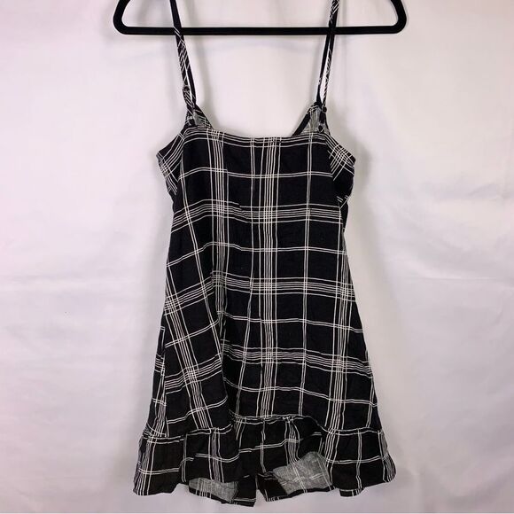 Forever 21 Spaghetti Strap Front Button Black and White Dress - Picture 2 of 4